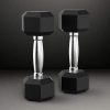 20 Pound Dumbbell Weights Pair Hex Barbell Training Exercise