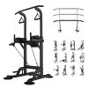 Leasbar Power Tower Dip Bar Station Pull Up Stand for Home