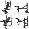 Adjustable Weight Bench with Squat Rack, Leg Extension