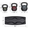 ZENY 3-Piece Kettlebell Set with Storage Rack Exercise