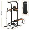 Kicode Power Tower with Bench Pull Up Bar Dip Station