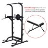 Power Tower Dip Station High Capacity 800lbs w/Weight Sit Up Bench