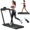 Goplus 2 in 1 Folding Treadmill with Dual Display