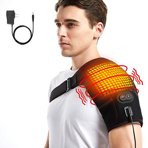 Heated Shoulder Wrap with Massage, Electric Shoulder Heating Pad