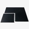 Velotas 3/8 Inch Thick Interlocking Rubber Personal Fitness Mat