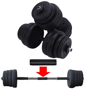 Adjustable 66LB Dumbbells Weights Set With Extra Metal Rod For Barbell