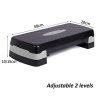 JESU Adjustable Aerobic Stepper Workout Step, Fitness, Exercise Platform