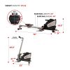 Sunny Health & Fitness Dual Function Magnetic Rowing Machine – SF-RW5622 | Foldable Rower with Digital Monitor & Step Plates