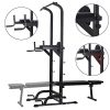 Power Tower Dip Station High Capacity 800lbs w/Weight Sit Up Bench