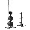 YAHEETECH 2in Weight Plate Rack Tree, 2 Barbell Bar Holders