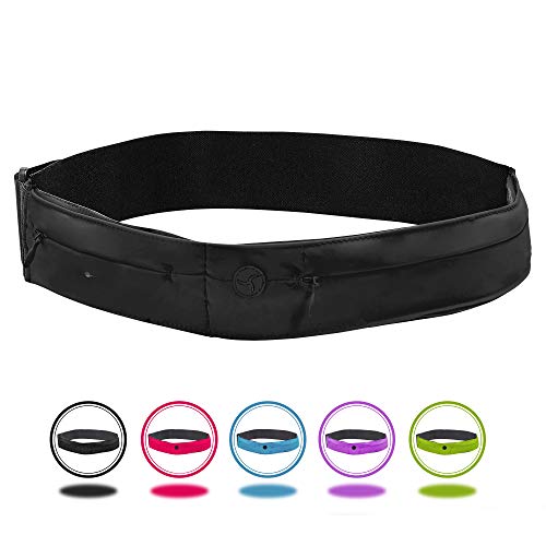 Athlé Running Belt with Two Pockets – Stretch Pouches Fit Most Phones
