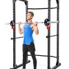 MaxKare Power Cage Rack 19-Level Adjustable with J-Hooks