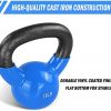 ZHERMAO 10lb Kettlebell Weights Vinyl Coated Kettle Bell
