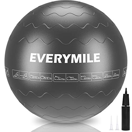 EveryMile Exercise Ball (55-75cm), Thick & Anti Burst Yoga Ball Chair