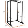 Squat Rack with Barbell Holder, Silver Spotter Arm,2x2 Uprights