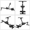 POCREATION Rowing Machine, Air and Magnetic with Digital Monitor