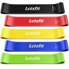Letsfit Resistance Loop Exercise Bands with Instruction Guide and Carry Bag