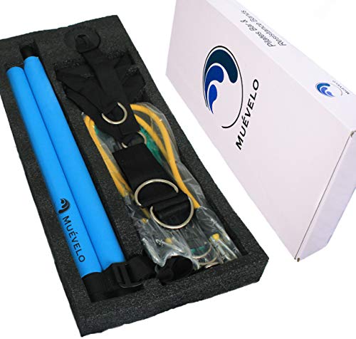 Muévelo Portable Pilates Bar Kit with Resistance Band Pairs