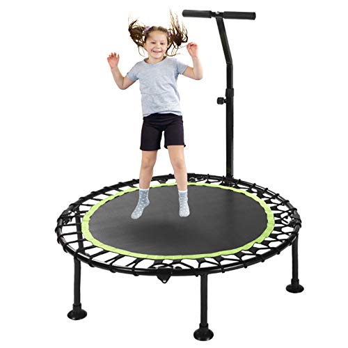 Portable Fitness Trampoline with Adjustable Foam Handle