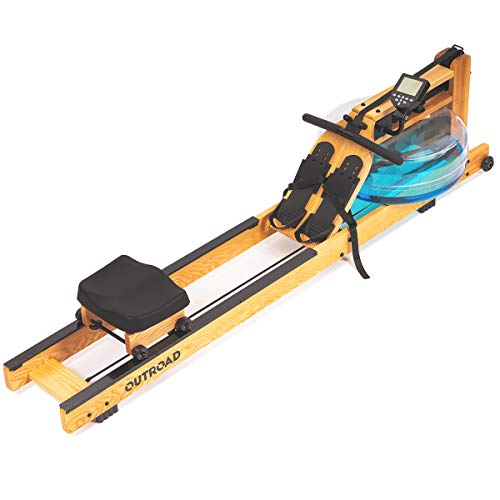 Outroad Rowing Machine for Home Gym Use, Water Wooden Rower