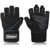 Trideer Padded Weight Lifting Gym Workout Gloves with Wrist Support