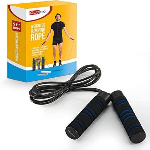 RUBEX Weighted Jump Rope (0.5 LB) with Non-Slip Memory Foam Handles