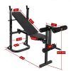 Adjustable Weight Bench with Squat Rack, Leg Extension