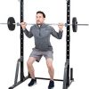 Adjustable Squat Rack Weight and Bar Holder for Home Fitness