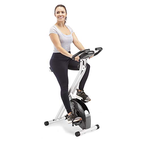 Marcy Foldable Exercise Bike with Adjustable Resistance for Cardio Workout