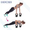 Iron Kettlebell Weights Set 50 lbs Strength