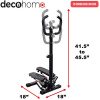 Deco Home Exercise Step Machine w/Adjustable Stability Handle Bars