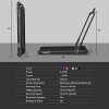 Goplus 2 in 1 Folding Treadmill, 2.25HP Under Desk Electric Treadmill