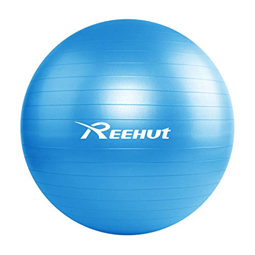 REEHUT Anti-Burst Core Exercise Ball w/Pump, Manual for Yoga