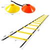 Complete Agility Training Set with 12 Rung 20Ft Agility Ladder, 12 Field Cones, 4 Steel Stakes, and Carrying Bag - Ideal Footwork Equipment for Soccer, Football, Boxing, and More