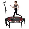 Rimdoc 47" Foldable Fitness Trampoline, with Adjustable Foam Handle