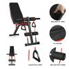 Adjustable Workout Bench With Pull Rope for Home Gym