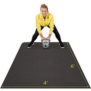Large Exercise Non-Slip Rubber Workout Mat for Home Gym