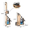 Foldable Wooden Water Rowing Machine for Home Gym with Adjustable Resistance and LCD Monitor