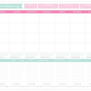 bloom daily planners Undated Health & Wellness Log Planning Pad