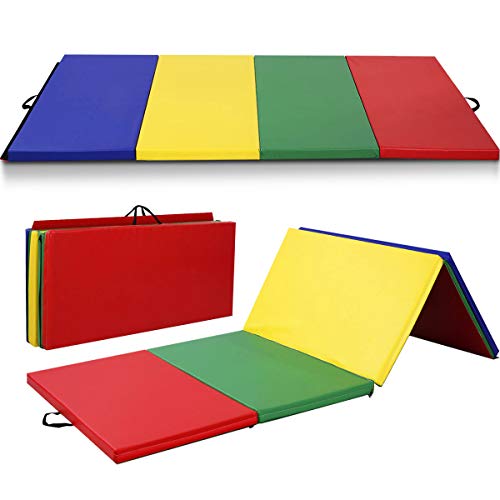 4'x8'x2 Gymnastics Mat Folding PU Panel Gym Fitness Exercise