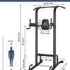 MaxKare Power Tower Pull Up Bar Dip Station Strength Training