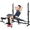 Adjustable Multi-Function Foldable Weight Bench and Fitness Barbell