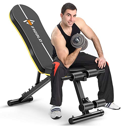 Weight Bench Adjustable, Figolo Workout Bench