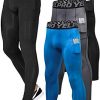 Yuerlian Men's Compression Pants Running Tights Cool Dry