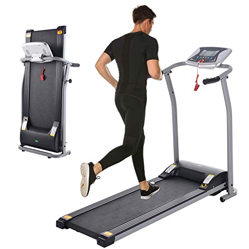 Folding Treadmill, Electric Running Machine with LCD Monitor