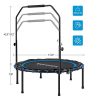 SONGMICS 40 Inches Mini Fitness Trampoline, Handrail