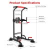 Yoleo Adjustable Power Tower Dip Station Pull Up Bar