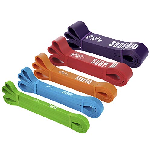 SUNPOW Pull Up Assistance Bands - Set of 5 Resistance Heavy Duty