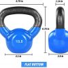 ZHERMAO 10lb Kettlebell Weights Vinyl Coated Kettle Bell