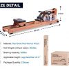 BATTIFE Water Rowing Machine with Bluetooth Monitor